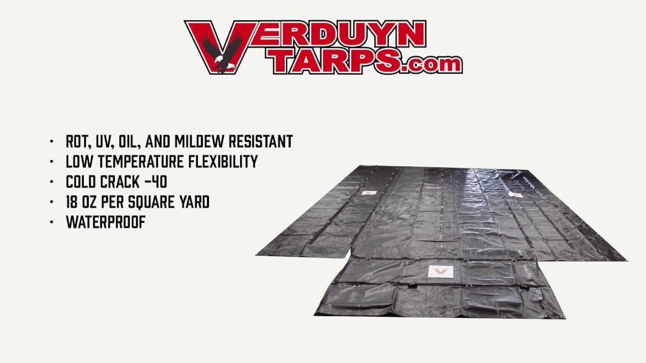 4 Piece Heavy Duty Lumber Tarp Set - 24' x 18' (8' Drops + Flaps
