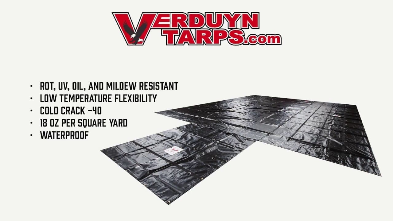 2 Piece Heavy Duty Lumber Tarp Set - 24' x 27' (8' Drops + Flaps